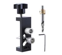 Guía de perforación de aluminio, herramienta de posicionamiento, 6,5 x 5,71 x 2,17 pulgadas, Localizador de punzón de precisión de agujero, metal Bushing for Accurate Repetitive Hole Drilling, 2020