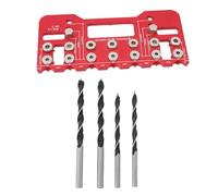 Guía de perforación para herrajes para gabinetes |Plantilla de aluminio para bisagras/manijas/pasadores de estante |Bujes de 5 mm y 6,35 mm con pasadores de ubicación