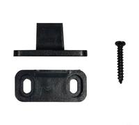 Guía de piso de acero al carbono resistente para puertas corredizas de granero compatible con puertas de bypass ranuradas y no ranuradas y de bolsillo con fijación segura al suelo (negro)