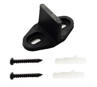 Guía de piso de plástico negro para puerta de granero, clip inferior ajustable que garantiza una alineación estable para puertas correderas en interiores rústicos o modernos del hogar (material