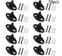 Guía de piso para puertas correderas de granero, 2410 piezas, mantiene las puertas alineadas y evita que se balanceen hacia fuera para mayor estabilidad (10 piezas)