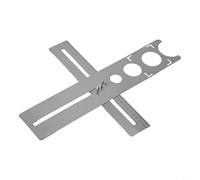 Guía de posicionamiento de agujeros de azulejos de acero inoxidable, plantilla flexible de perforación de cerámica con regla de medición para una instalación precisa de azulejos y mármol o madera