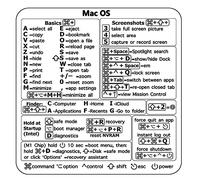 Guía de Referencia Rápida de Atajos de Teclado Sticker para PC Portátil Ordenador de sobremesa para Windows Mac Word Excel,Atajos de Teclado Cheat Sheet Accesorios (para Mac)