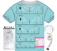 Guía de regla de camiseta, alineación de vinilo, herramienta de medición de camisa, diseño central de colocación, plantilla DTF, bolsillo con logotipo, accesorios para Cricut prensa de calor