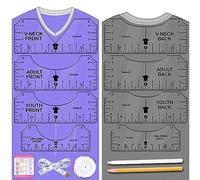 Guía de regla de camiseta para alineación de vinilo, reglas de camiseta a diseños centrales, herramienta de alineación con cinta métrica suave, suministros de costura para manualidades, herramientas