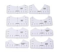 Guía de regla para camisetas, herramienta de alineación de camisetas con diseño de centrado de ropa de PVC, accesorios de prensa de calor, 8 Uds.