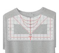 Guía de reglas para camiseta - Herramienta de medición de camisetas acrílicas | Regla de la camiseta para prensa de calor, sublimación, calor, prensa de comedor, interior, casa, apartamento, magas