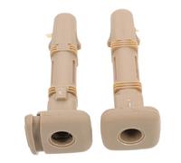 Guía de Reposacabezas de Plástico Beige 2 Uds, 12,7mm | Inserto Diseño de Bloqueo, Ajuste de Altura y Ángulo, Instalación Sencilla, Uso en Asiento Delantero y Trasero