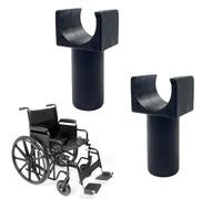 Guía de riel de asiento para silla de ruedas para tubos de 7/8 pulgadas, pieza de repuesto común para sillas de transporte, 2 piezas (A)