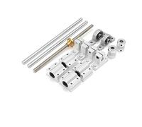 Guía de riel lineal 15 Unids/set T8 Tornillo De Plomo 8-400mm DIY Eje De Guía De Eje Óptico Cojinete De Asiento Eje De Guía Lineal Soporte Juego De Tornillos Trapezoidales(8-600mm)