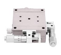 Guía de rodillos cruzados Mesa deslizante lineal Etapa de eje XY manual de alta precisión Plataforma de acero inoxidable de 60x60 mm para equipos de laboratorio y maquinaria