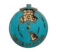 Guía de rueda de acordes - Herramienta de escala musical de madera, tabla de referencia del círculo de quintos, ayuda a identificar fácilmente las notas, ayuda profesional a escribir canciones