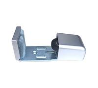 Guía de suelo de puerta, guías de rodillo de puerta de granero ajustables, accesorios de puerta automáticos, guía de piso inferior para puerta corredera de marco de 35 a 60 mm, color plateado
