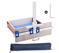 Guía de taladrado de aleación de aluminio Gabinete de funda de herraje Herrajes para manijas y perillas en puertas y frentes de cajones - (Aluminio con acero)