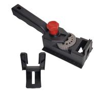 Guía de taladro de mano para carpintería, 215 x 110 x 85 mm, taladro de madera de plástico que te permite crear juntas E o T con confianza