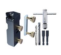 Guía de taladro de perfil de aluminio, plantilla de tope ajustable para serie 20/30/40, kit asistente de roscado M6 M8