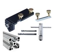 Guía de Taladro para Extrusiones de Aluminio | Muebles con Perfiles de Aluminio,Herramienta Asistente para Roscado con Posicionamiento Preciso en Instalación de Muebles y Carpintería