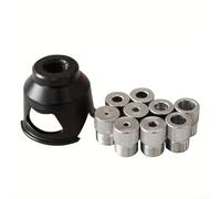 Guía de taladro vertical con plantilla de clavija y múltiples mangas de taladro para un posicionamiento preciso de 2 a 10 mm en carpintería de mortaja y espiga (negro)