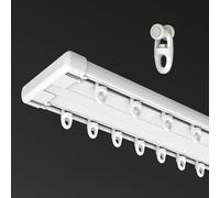 Guía de techo flexible de aluminio de doble pista de alta calidad para separadores de habitaciones, dormitorios, caravanas y duchas (B 14.4 pies/4.4 m)