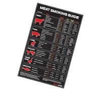 Guía de temperatura de la parrilla, versátil lámina magnética impermeable a prueba de grasa para alimentos | visión general de tiempos de cocción de carne de cerdo | Para frigoríficos, cocina, horno