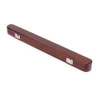 Guía de tocaderías de la banda de la caja de baton vara de almacenamiento protector de madera accesorios de instrumentos musicales s brillantes hechos a mano para amantes de la (Caja redonda)