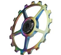 Guía de transmisión Trasera, Rodillo con rodamientos cerámicos, Compatible con Bicicletas de montaña y de Carretera.(Color,11T)