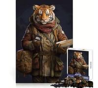 Guía de Viaje Tiger Rompecabezas de 1000 Piezas para Adultos Ejercicio cognitivo Diversión Relajante Sin Bordes ásperos (38x52cm)