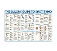 Guía del marinero para hacer nudos, carteles de hojalata, pósteres de conocimientos marineros, guía de referencia para principiantes, placa, club, cueva, hogar, habitación, decoración de pared, 30 x