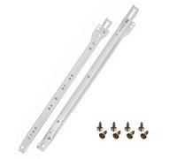 Guía deslizante HELPMATE 400 mm 1 par, juego de 2 rieles, rieles para cajones, sistema de rieles, cajón con extracción parcial, blanco, incl. material de fijación