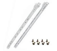 Guía deslizante HELPMATE 500 mm, 1 par, juego de 2, riel, riel para cajones, cajón extraíble, sistema de rieles, cajón extraíble parcial, blanco, incl. material de fijación