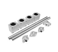 Guía deslizante lineal en miniatura 100-1000mm 2 Uds Eje Óptico Lineal SCS10 + Abrazadera De Riel Lineal SHF10 + Carcasa De Rodamiento Lineal SCS10LUU Uso For Impresora 3D(500mm)