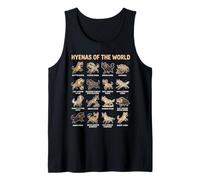 Guía educativa Global de mamíferos caninos rayados manchados Camiseta sin Mangas