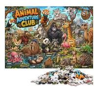 Guía grupal de Animales Salvajes Puzzle De Madera 500 Piezas Adultos Y Niños,14 Años+,Anti-estrés,Reto,Rompecabezas,Regalo Ideal,Relax,Madera,Deco Pared,Desafío,Educativo (52x38cm)