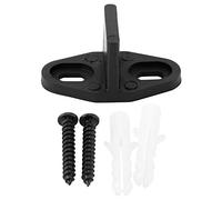 Guía Inferior Para Puerta de Granero Negro con Tornillos | Accesorios de Hardware Para Ranura deslizante Suave Y Extremo Antisalpicadura | Guía de deslizamiento Ajustable debajo de La Rueda