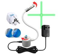 Guía láser para máquinas de coser, luz indicadora para acolchado en máquinas de coser, proyección láser de puntos/líneas/cruces ajustable luz de posicionamiento (Verde-Cruz, Ajustable Brillo)