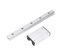 Guía Lineal con Riel de 300mm, Deslizadora Doble Externa, Bloque de Deslizamiento - Movimiento Suave, Material Resistente, Ideal para Maquinaria CNC