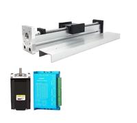 Guía lineal de eje XYZ totalmente cerrada, cubierta antipolvo for la plataforma, mesa deslizante, actuador lineal, módulo de husillo de bolas, eje único(2.2Nm Encoder motor,300mm)