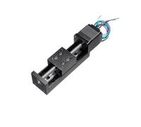 Guía lineal, Eje XYZ Motorizado Corredera De Mesa Tipo T Carril Guía Lineal Etapa CNC Mini Deslizante Kit Accionamiento Motor Eléctrica(200mm Stroke,6mm Pitch)