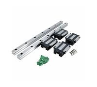 Guía lineal grado P 2 piezas HGH20/HGR20 200-2500 mm rieles lineales + 4 piezas HGH20CA/HGW20CC carros deslizantes con boquilla (color: 2 rieles 4 HGH20CA, tamaño: 600 mm)