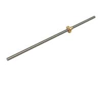 Guía lineal, husillo guía para impresora 3D T8, paso de 10 mm, 12 mm, 14 mm, paso 2 mm, longitud de 100 mm a 800 mm, barra trapezoidal de acero inoxidable con tuerca de latón, 1 pieza (plomo 14 mm