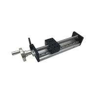 Guía lineal, Mesa Deslizante Cuadrada Doble Guid Lineal SFU 1204/1605/1610 Plataforma De Tornillo Bola Carro Bloque Etapa Movimiento XYZ 4 Uds Deslizadores(1610-White handwheel,800mm)