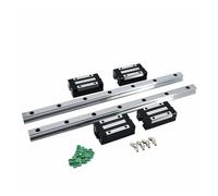 Guía lineal, riel guía deslizante lineal Guías lineales 2 piezas HGR20 200 mm-2200 mm Rieles lineales + 4 piezas Bloque HGW20CC(2000mm)