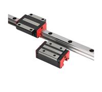 Guía lineal, riel guía deslizante lineal Guías lineales 2 piezas HGR20 Riel guía cuadrado lineal 100 mm-1600 mm 4 piezas Deslizadores HGH20HA(1250mm)