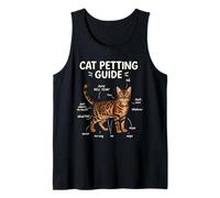 Guía para Acariciar Al Gato De Bengala Funny Cat Lover Camiseta sin Mangas