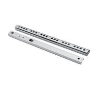 Guía para cajones, 1 par de correderas for cajón 8" a 16", 17 mm ancho, dos secciones, ultra estrechas, acero, for gabinete, con riel vías for(8inch182mm)