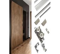 Guía para puertas correderas de plástico, Kit Riel for Puerta Corredera De Aluminio 120-180cm(180cm/70.2in)