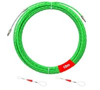 Guia Pasacables 10 m, φ 4 mm Enhebrador de Alambre Electrico, Cable de tracción en espiral,para Tubería Conducto de Cable Pared, Obras de Telecomunicaciones, Trenzada para Tender Conductos de Cables