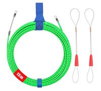Guia Pasacables, 15 m Guia Pasacables Trenzada, Alambre retráctil, Enhebrador de Alambre Electrico, con 2 Muelle de Guía, 4.5mm Sonda Elettricista para la Colocación de Cables Tender Conductos Cables