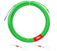 Guia Pasacables 30 m, φ 4 mm Enhebrador de Alambre Electrico, Cable de Tracción en Espiral, Extractor de Cable de cinta de pescado,para Tubería Conducto de Cable Pared,Obras de Telecomunicaciones