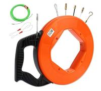 Guia Pasacables, Guía Pasacables Profesional Espiral con 2 Muelles y 5 Conectores para Ayuda de Extracción de Cables